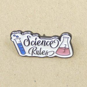 FREE ADD ON WITH PURCHASE  Science Rules Lab Geek Enamel Pin